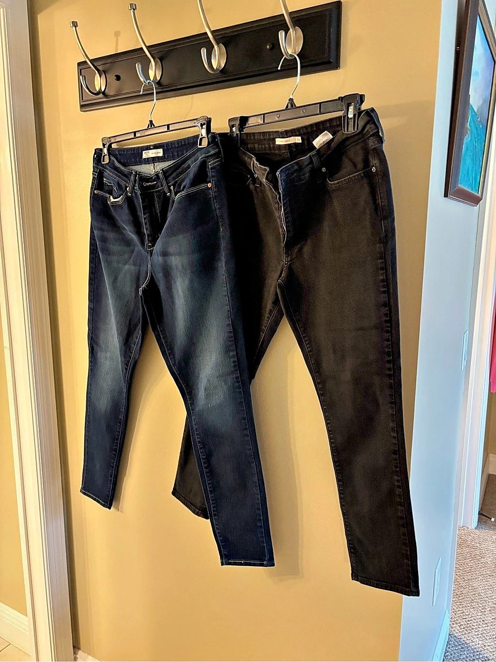 Levi's 711 Skinny Ankle Skinny Jeans Waist 31 Black & Blue